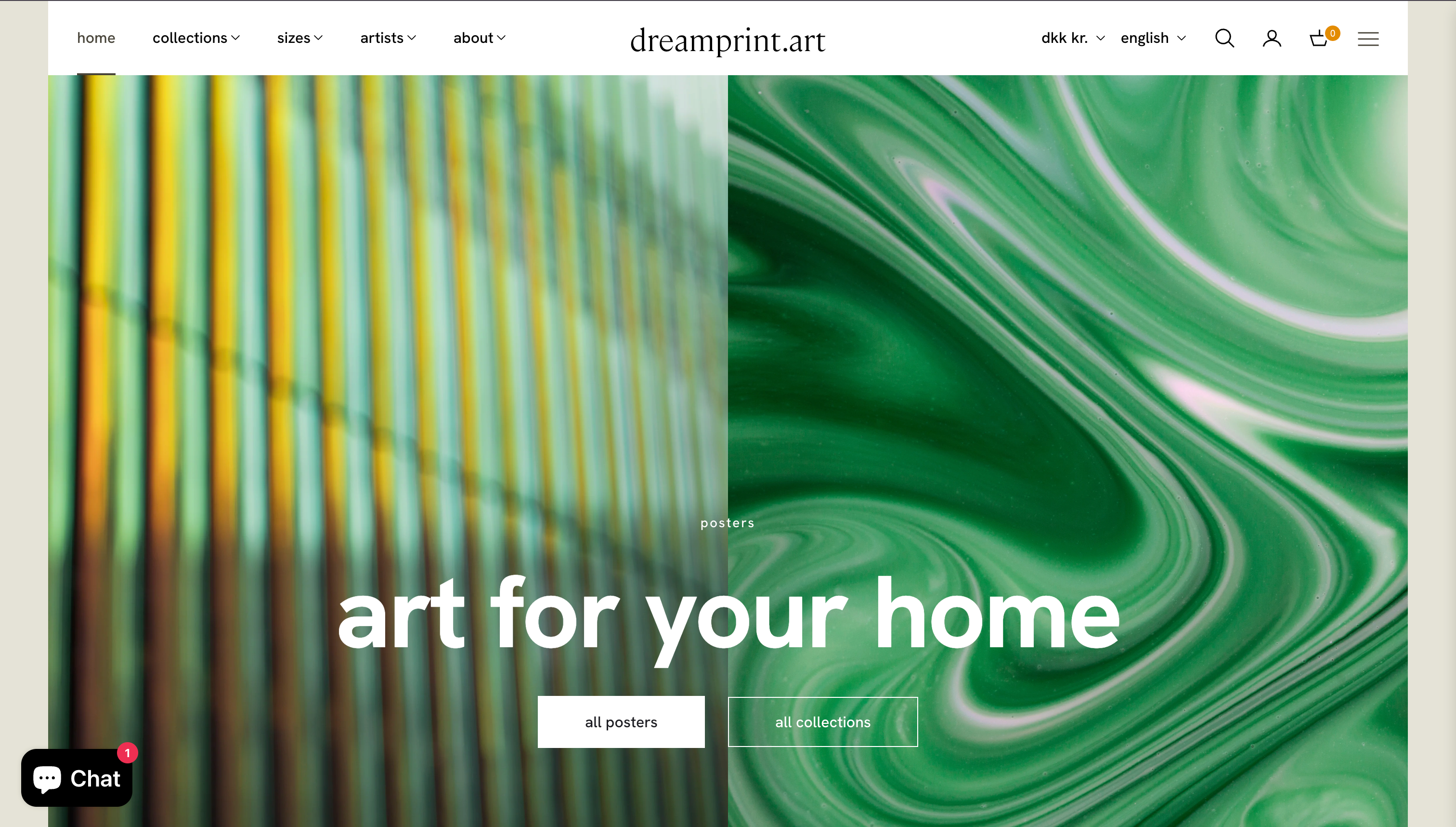 Plakatwebshop på 6 sprog og over 800 plakater - Vokser dag for dag organisk